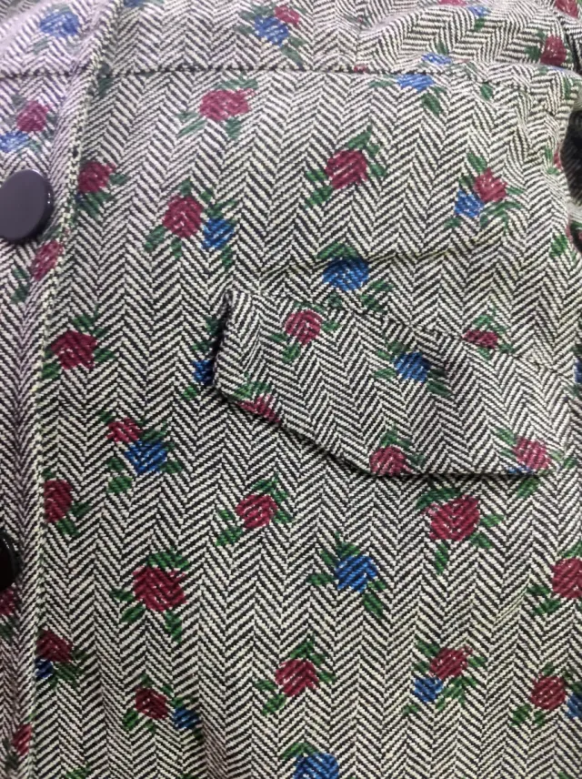 Abrigo Vintage Estampado Flores