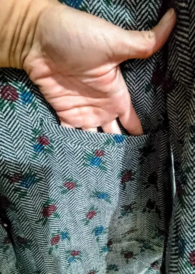 Abrigo Vintage Estampado Flores