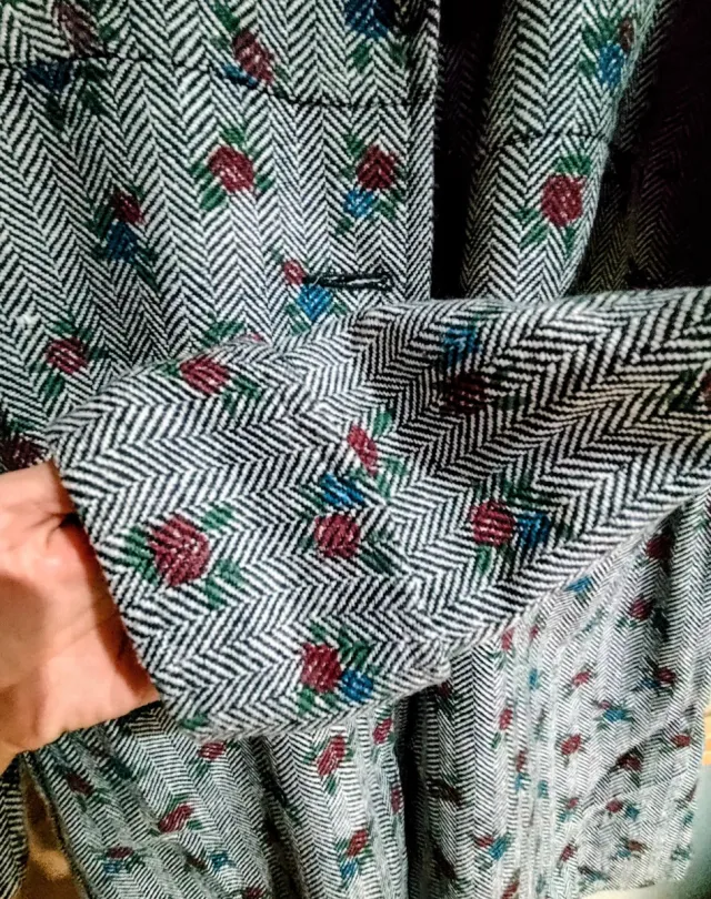 Abrigo Vintage Estampado Flores