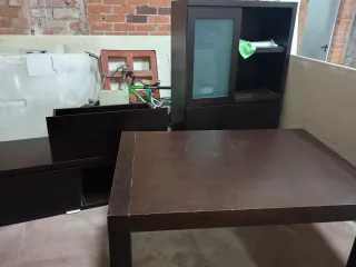 Mueble comedor modular oscuro