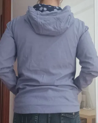 Chaqueta de mujer, lila, con cremallera, chubasque