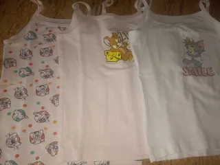 Lote 3 camisetas interiores niña verano