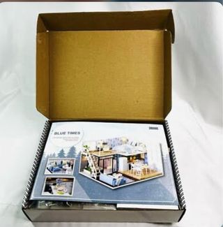 CuteBee DIY Dollhouse Kit Blue Times Masonite Type