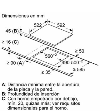 Placa Vitrocerámica Balay 60cm