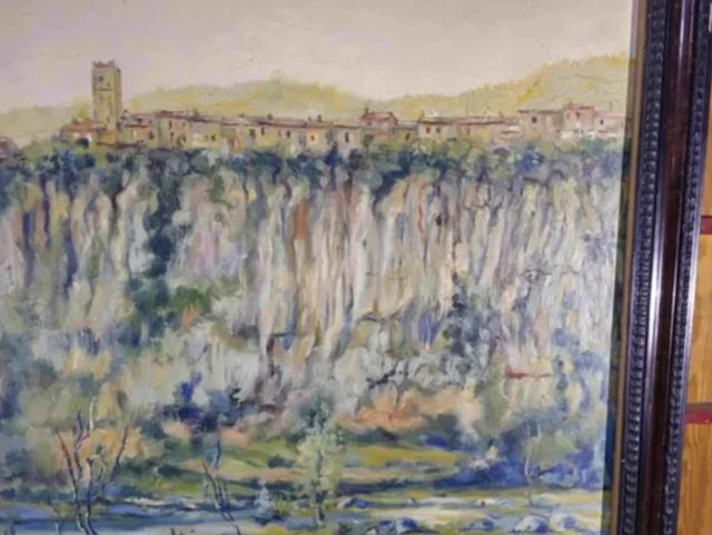 L. TERE CUADRO DE CASTELL FOLLIT DE LA ROCA OLEO