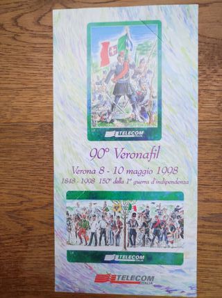 Folder schede telefoniche "Veronafil '98"