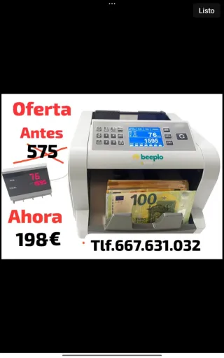 Contadora de billetes profesional Beeplo
