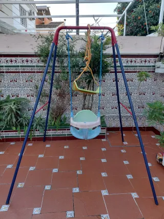 Columpio de jardín para niños con 2 asientos