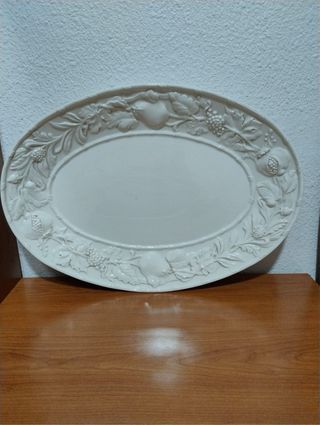 Bandeja/Fuente de porcelana decorada