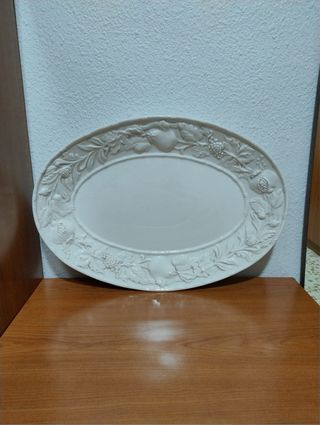 Bandeja/Fuente de porcelana decorada