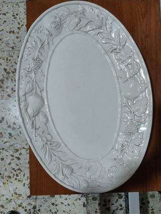 Bandeja/Fuente de porcelana decorada