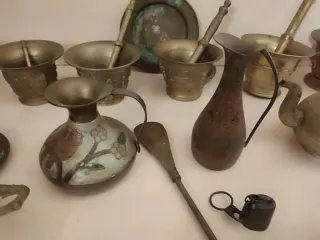 Lote Bronce Antiguo y Tríptico