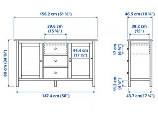 Credenza Hemnes Ikea Bianca