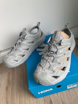 Hoka U Hopara Sandalias Talla 48 Beige Gris