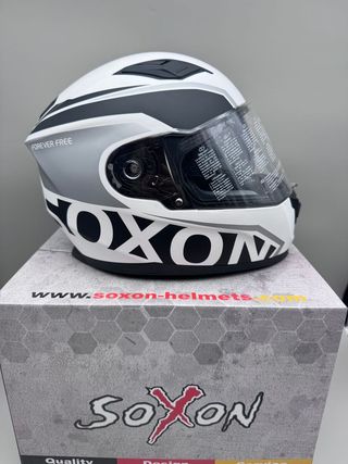 Casco Moto Integral Soxon Racing White, Talla S