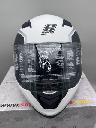 Casco Moto Integral Soxon Racing White, Talla S
