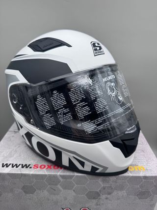 Casco Moto Integral Soxon Racing White, Talla S
