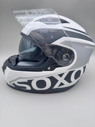 Casco Moto Integral Soxon Racing White, Talla S