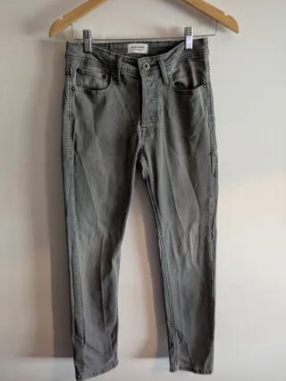Pantalón Jack & Jones Gris Slim Straight Tim