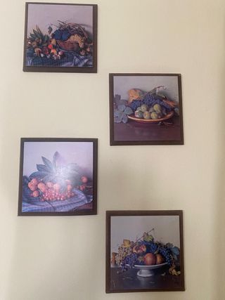 Set 4 Quadri con Frutta