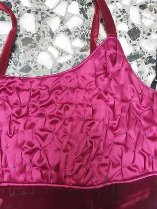 Vestido fiesta terciopelo buganvilla