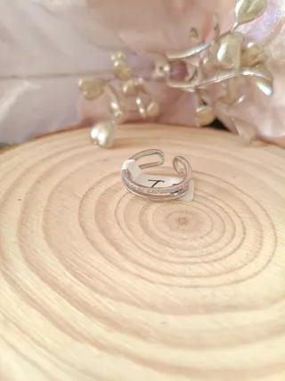 Anillo plateado ajustable