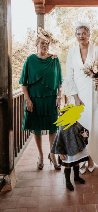 Vestido de fiesta verde para invitada o madrina
