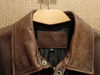 Chaquetón de piel marrón caballero