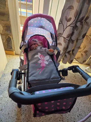 Carro de muñecas con diseño de hadas