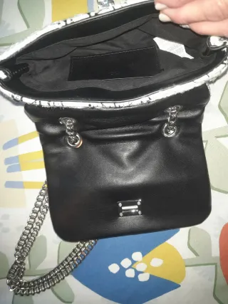 Bolso Parfois Tweed Negro y Blanco