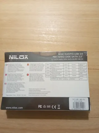 Caja Disco Duro Externo Nilox 2.5 SATA USB 2.0