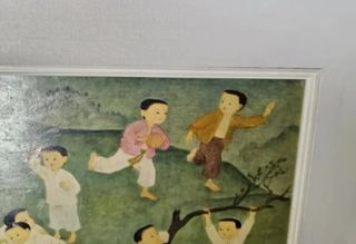 MAI THU REPRODUCCION CUADRO NIÑOS JUGANDO