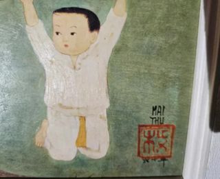 MAI THU REPRODUCCION CUADRO NIÑOS JUGANDO