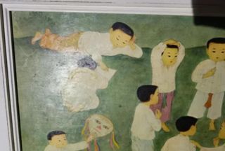 MAI THU REPRODUCCION CUADRO NIÑOS JUGANDO