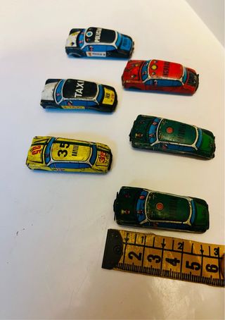 Lote 6 mini COCHES DE HOJALATA antiguos