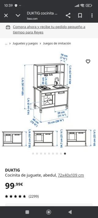 Cocinita de madera para niños IKEA.