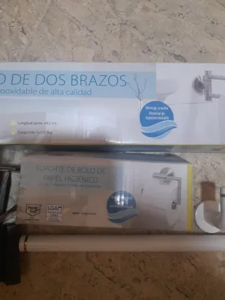 Accesorios baño, 2 toalleros sop papel wc....
