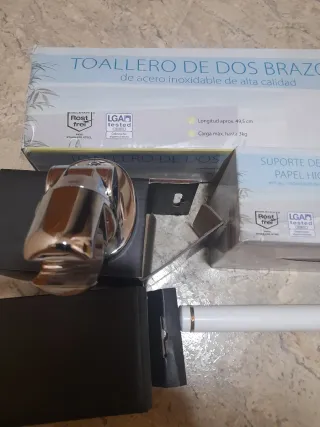 Accesorios baño, 2 toalleros sop papel wc....