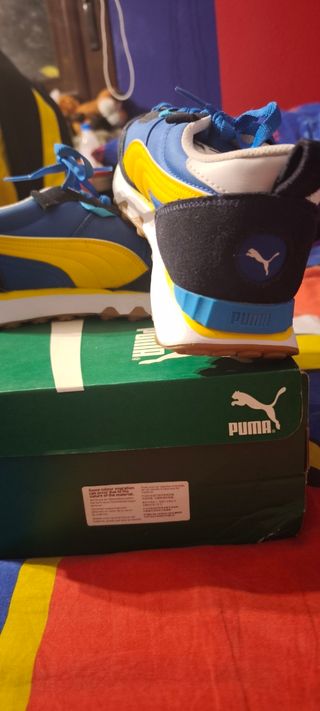 Zapatillas Puma Rider Azul y Amarillo