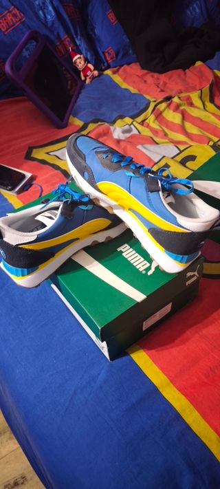 Zapatillas Puma Rider Azul y Amarillo
