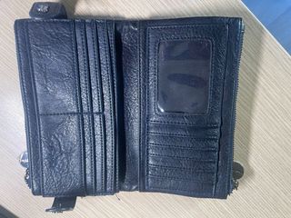 Portafoglio Mimi Muá blu lucido nuovo