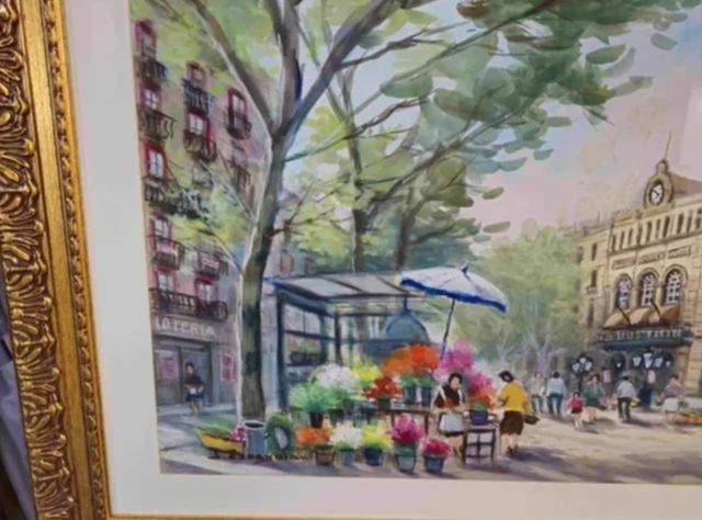 JOAN ESCAYOLA BLANCH ACUARELA RAMBLAS EL LICEO