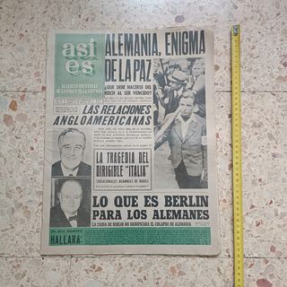 Periódico caída de Berlín Alemania WWII volkssturm