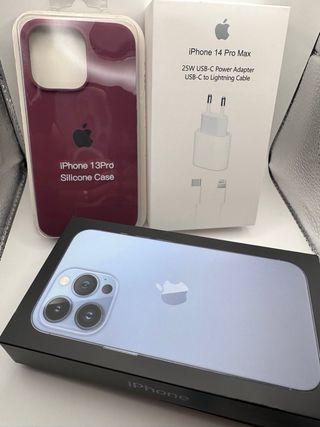 iPhone 13 Pro Azul  + Funda y Cargador