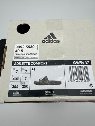 Adidas Chanclas Adilette Comfort, talla 40.5