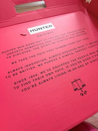 Botas de agua Hunter rosas altas