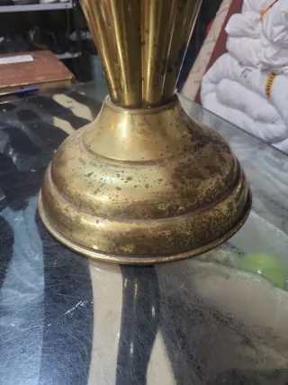 Paragüero de latón dorado