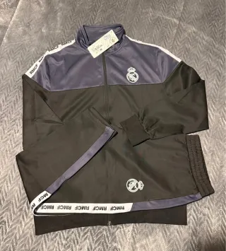 Chándal Real Madrid Negro y Gris