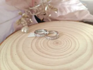 Pendientes Aro Plata con Circonitas