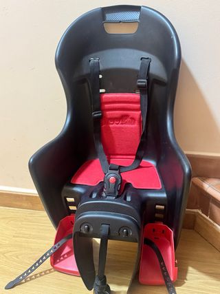 Silla Portabebés Bicicleta Negra/Roja